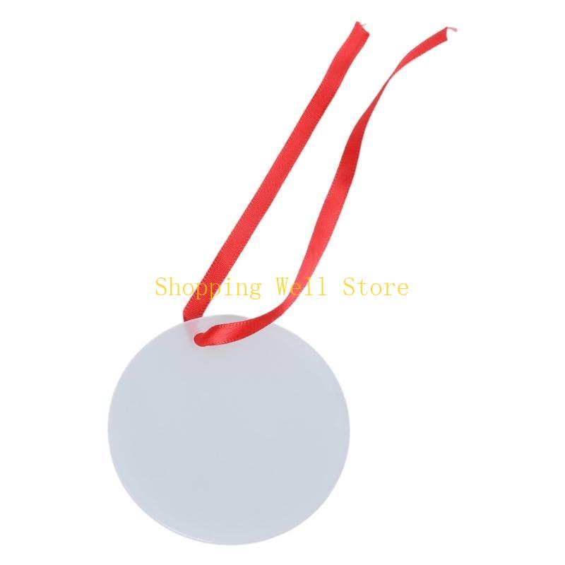 KX4B Festives Christmas Tree Pendant Transparent Blanks Hanging Holiday Decorations