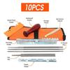 10/ 11/12 Pcs Set Professional Chainsaw Chain Sharpening Kit Tool Hardwood Handle Round/Flat File Guide Bar File Sharpener Tools
