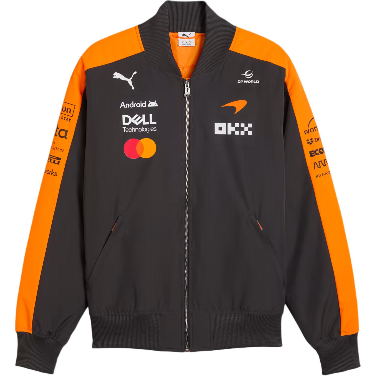 Puma X McLaren Replica Racing Bomber Fashion Comfortable Zip Long Sleeve Cotton Jacket Men jackets 713947-01 M