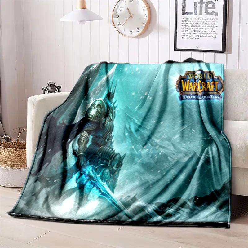 classic game World of Warcraft Frozen Throne blanket Soft and portable four season home bed, sofa blanket, office travel, lunch break, warm blanket Y7