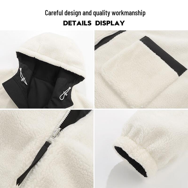 Maoren Men's Reversible Sherpa Fleece Padded Jacket