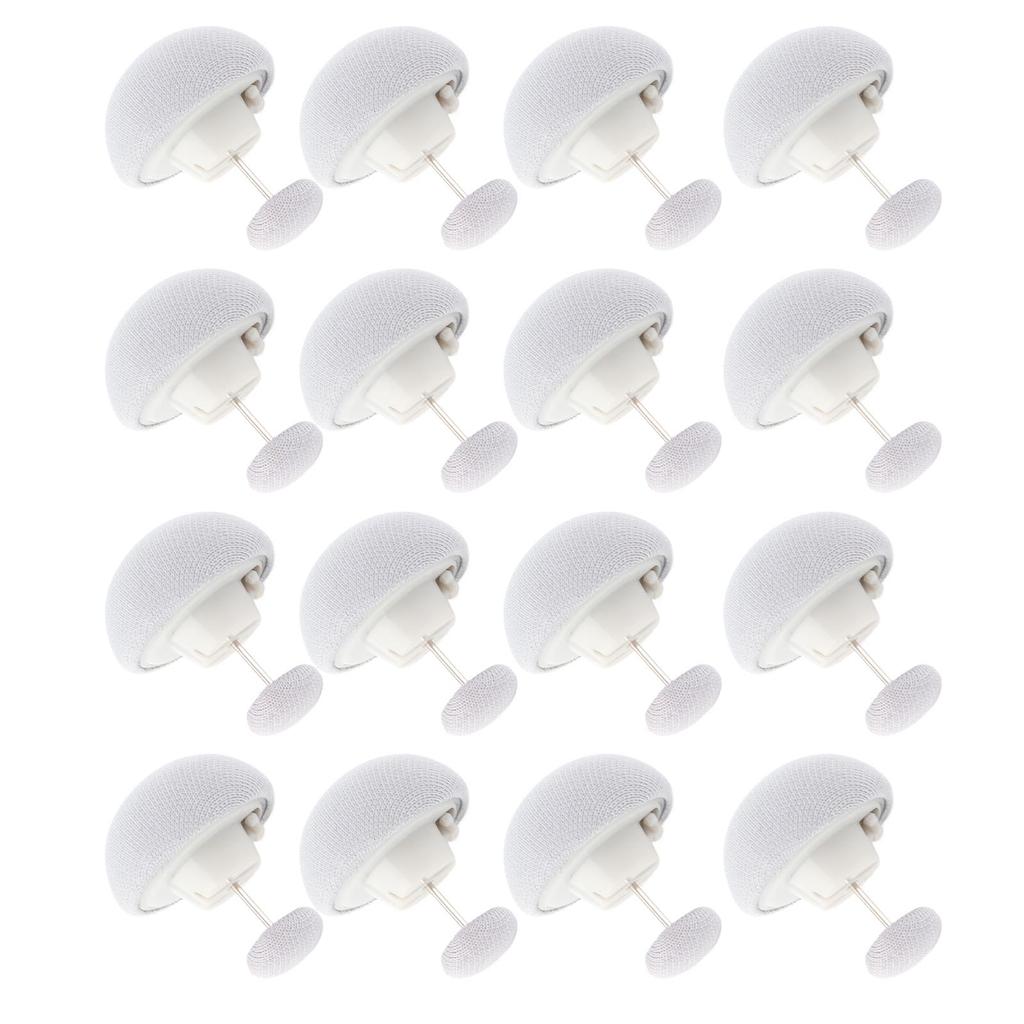 16 STÜCKE Bettdeckenbezug Fixierclip Pilzförmige Stoffnadel Kunststoff Quiltfixierer für Zuhause