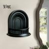 Small Ornament Storage Gothic Wall Shelf, Vintage Floating Shelf for Bedroom And Living Room, Matte Black Shelves Decorative Wall-Mounted Display Rack