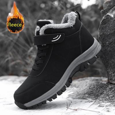 Stivali Unisex Donna Uomo Inverno Impermeabili Sneakers Caldi Pelle Peluche Outdoor Scarpe da Caccia Stivali da Trekking da Uomo