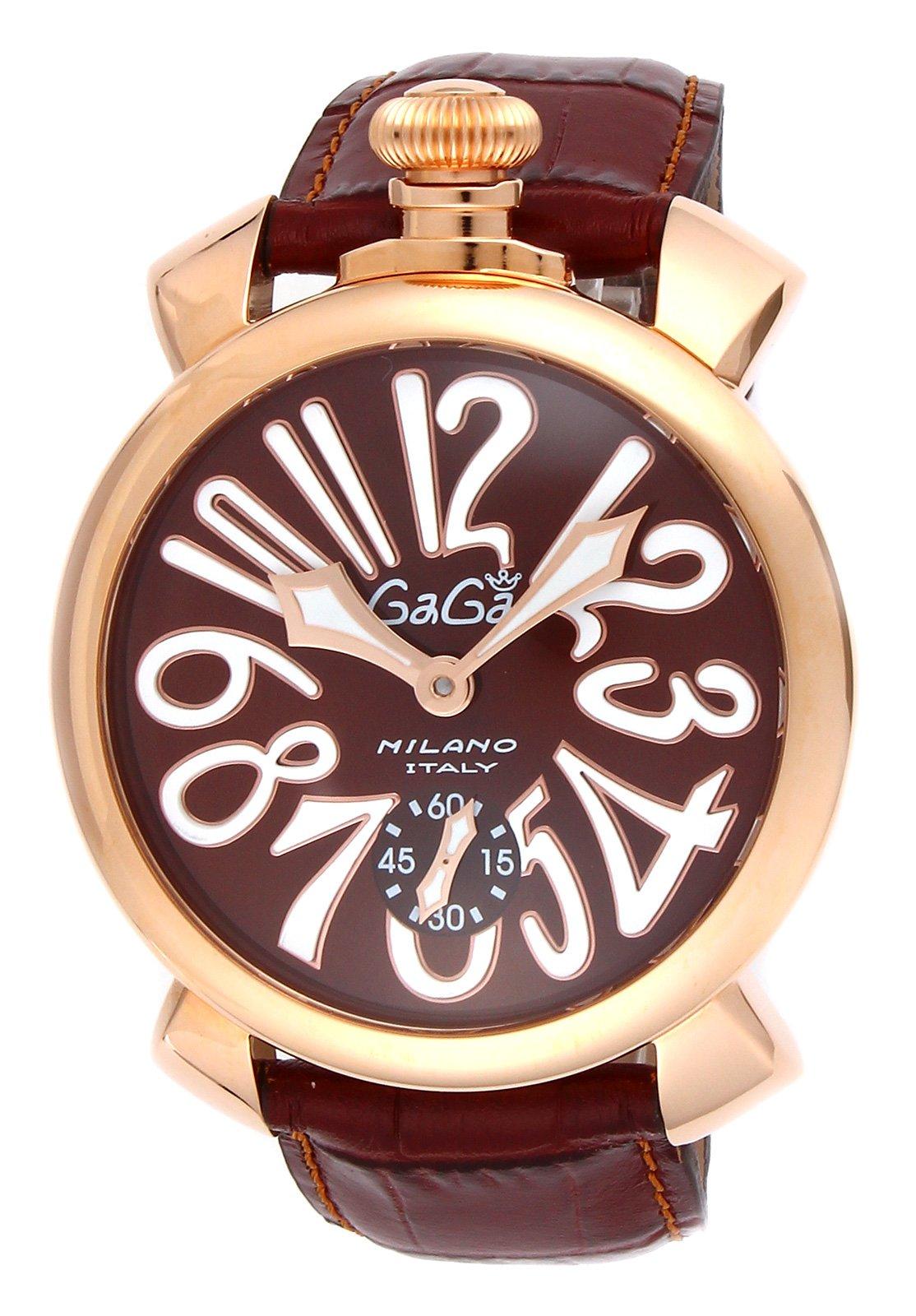 

Outlet Genuine Boxless Watch MANUALE 48MM Brown Dial Manual Winding Daily Waterproof Brown [Gaga Milano] 5011.01S-BRW Men s [Item]