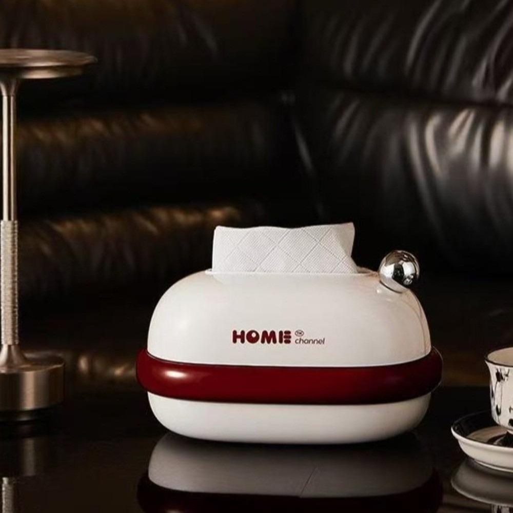 Creative Dopamine Magnetic Tissue Box Built in Springs Plastic Napkin Box Durable Large Capacity Tissue Storage Box Bedroom