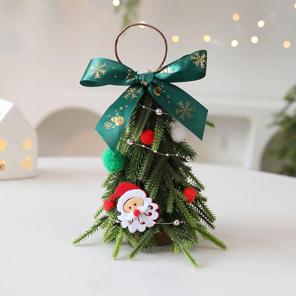 New Mini Christmas Tree Scene Setup Santa Claus Christmas Tree PE DIY Desktop Ornament Home Decoration