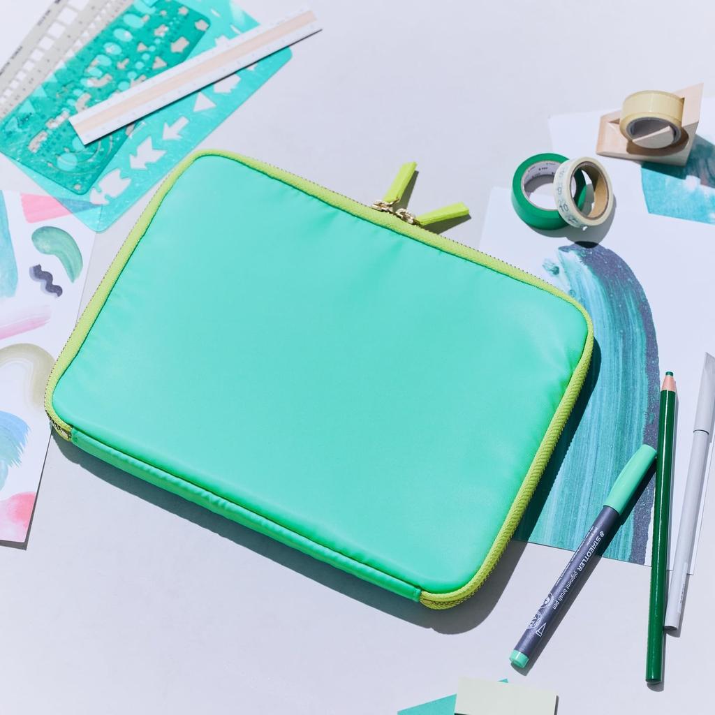 Hobonichi Large Drawer Pouch/Aqua Lime