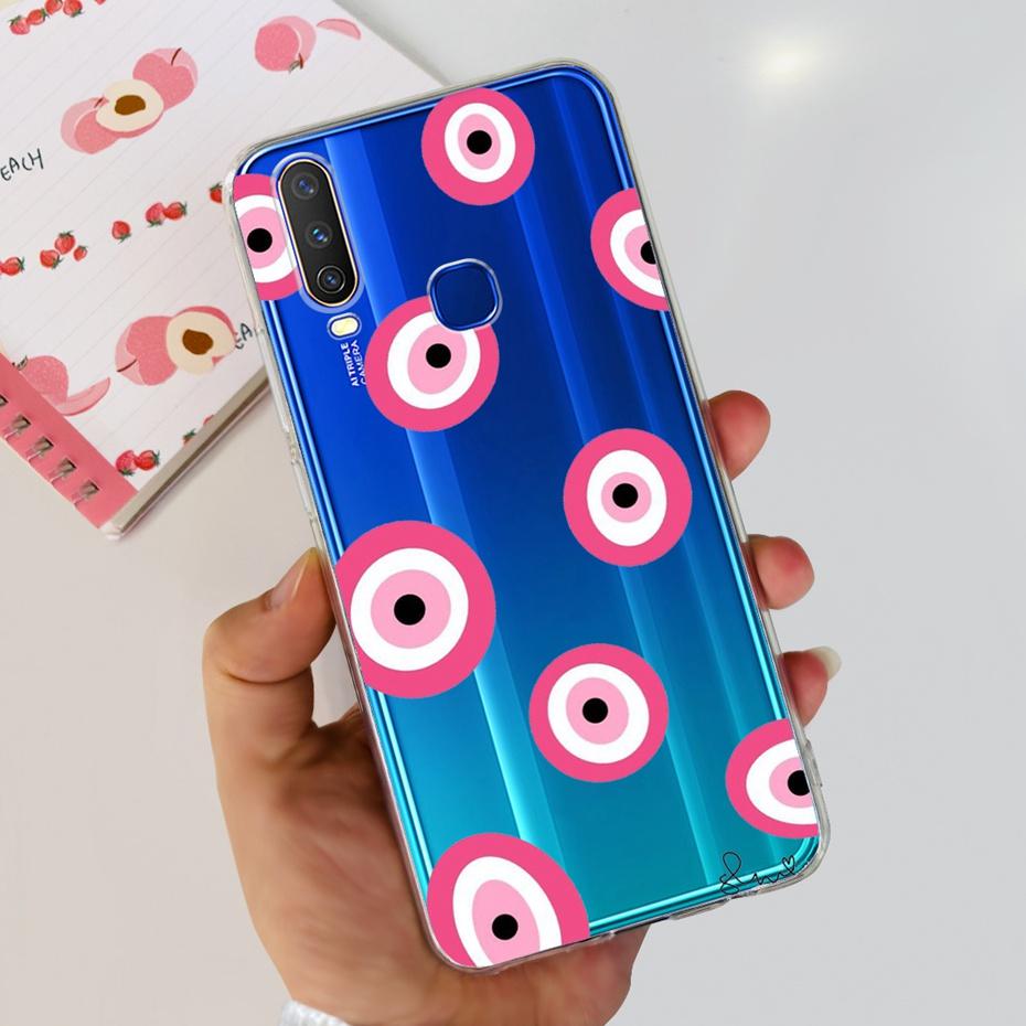 For Vivo Y12 1904 1940 Phone Case Fashion Butterfly Painted Soft Silicone TPU Cover For Vivo Y17 Y15 Y12 1902 1901 Bumper