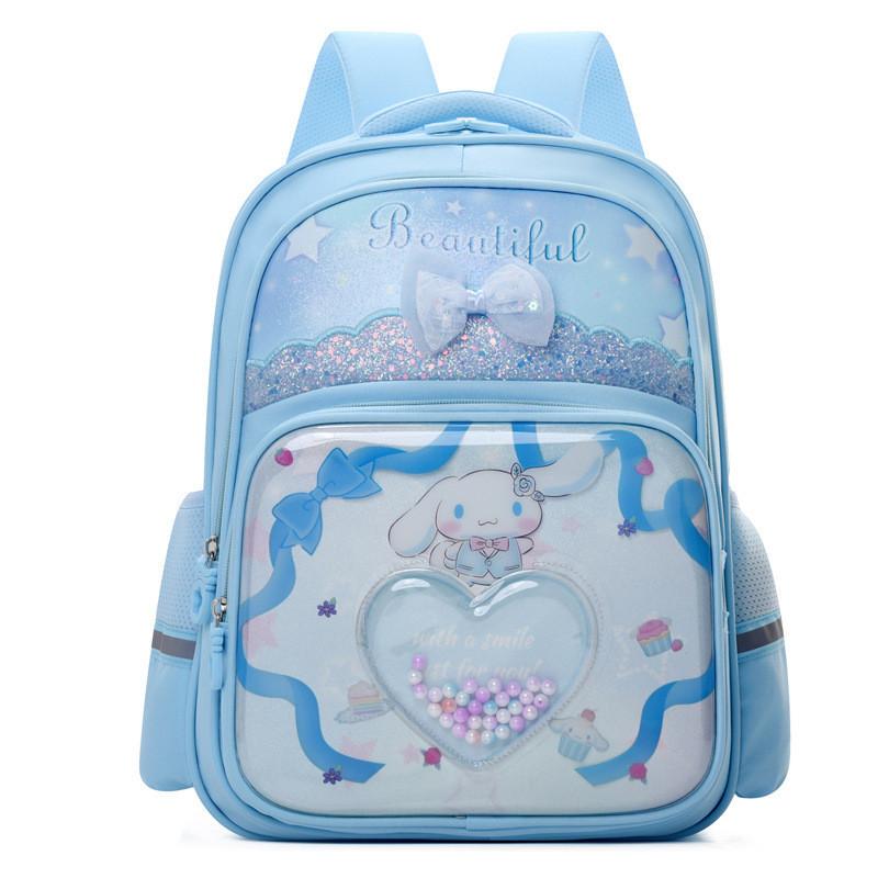 Adorable Cartoon Backpack For Kids Breathable Pu Material School Bag With Curved Straps