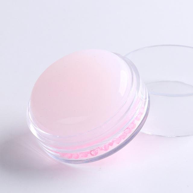 1 Pc Clear Jelly French Nail Tool Nail Polish Print Nail Seal Stamp Template Transfer Stamper Silicone Refill Head
