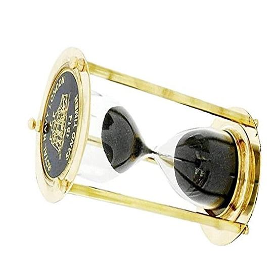 Decoración de habitaciones Antique Vintage 6" Sand Timer Latón