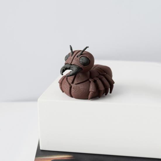 3D Printed Duck Figurine Funny Tiger/Crocodile/Shark Duck Statue Collectible Duck Ornament for Bathroom Home