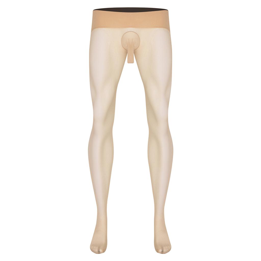 Herren Ultra Dünne Dehnbare Strumpfhosen Strümpfe Hoher Bund Nahtlos Durchsichtig Leggings Nachtwäsche
