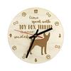 Toy Fox Terrier, American Toy Terrier, Amertoy - Clock with Dog, Wooden Clock with Engraving, Personalised Clock by