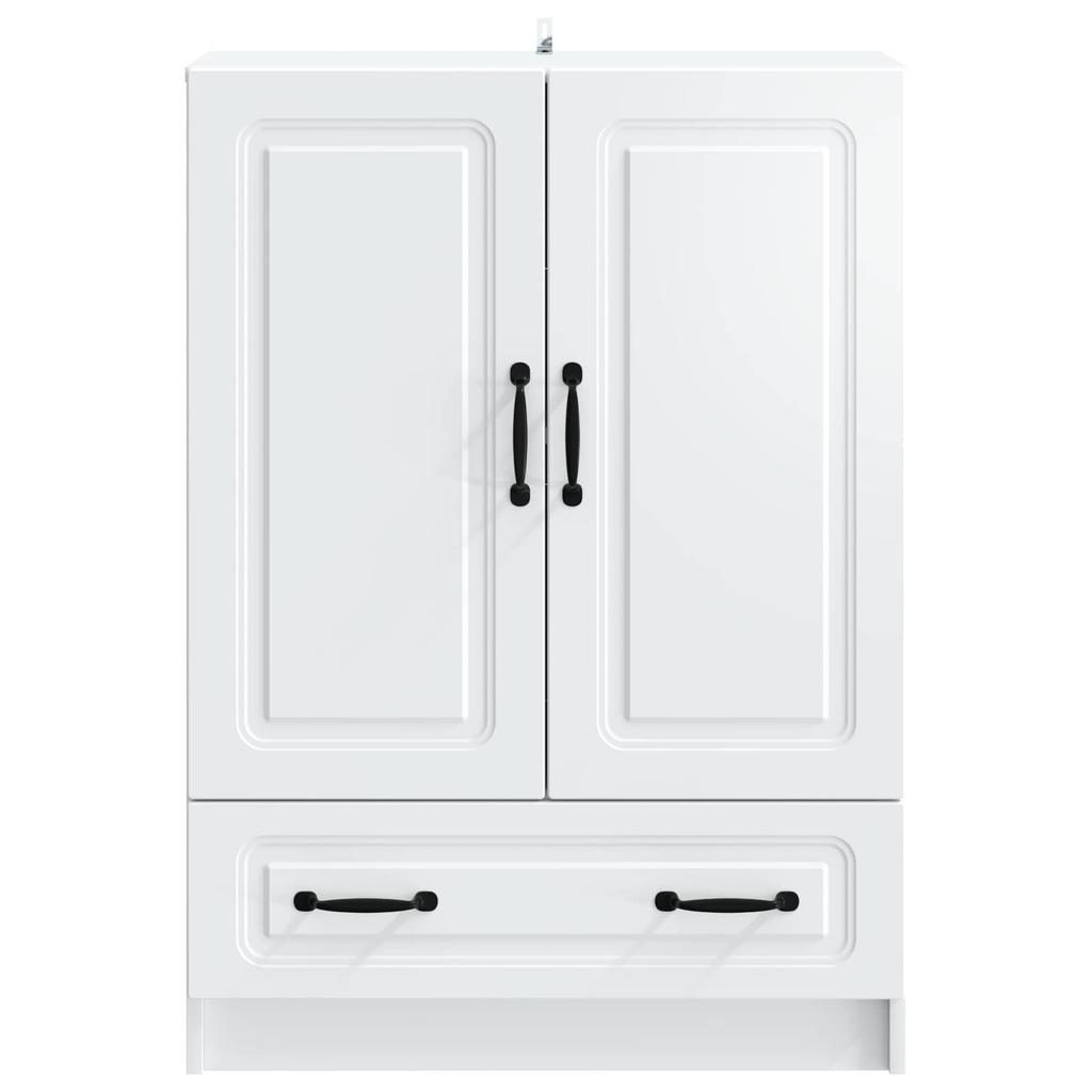 White Sideboard with Drawers 66 x 34.5 x 92 cm Engineered Wood