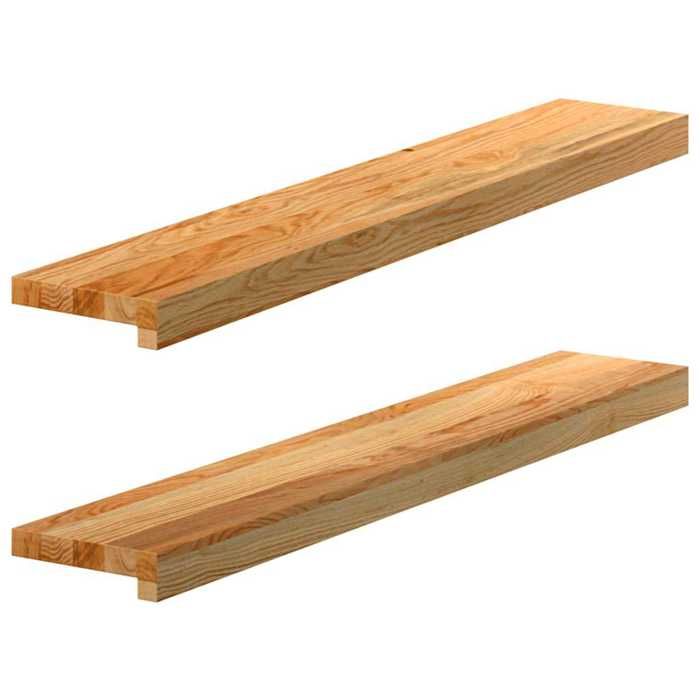 VidaXL Appuis de fenêtre 2 pcs marron clair bois de chêne massif 4009127