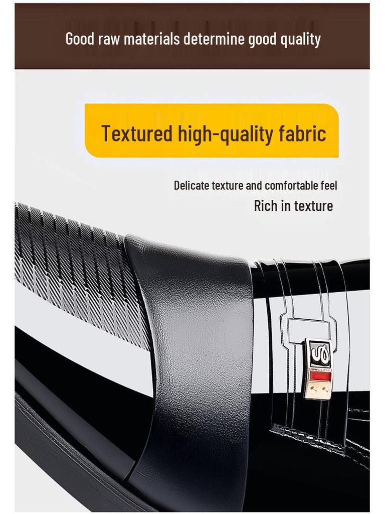 Męskie Błyszczące Skórzane Formalne i Codzienne Buty z Miękką Podeszwą - Modne, Wszechstronne i Wygodne