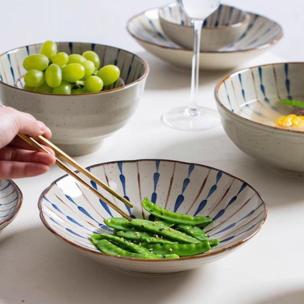 Ceramic Tableware Set Rice Bowl Breakfast Soup Bowl Dessert Dinnerware Tray Microwave Safe Kitchen Noodle Bowl Tableware Set