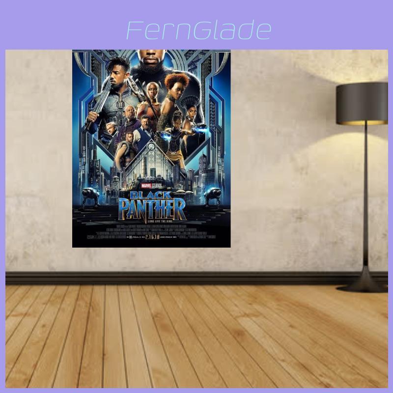 Elegant 2 Poster Framed Sci-fi Hero Wall Art For Living Room Bedroom Decor