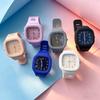 Silicone Strap Quartz Watch Square Analog Watch Korean Style Square Watch  Students