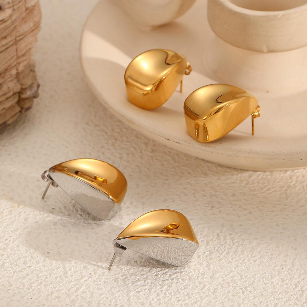 Stainless Steel Water Drop Earrings With Irregular Shape For Trendy Women Gift