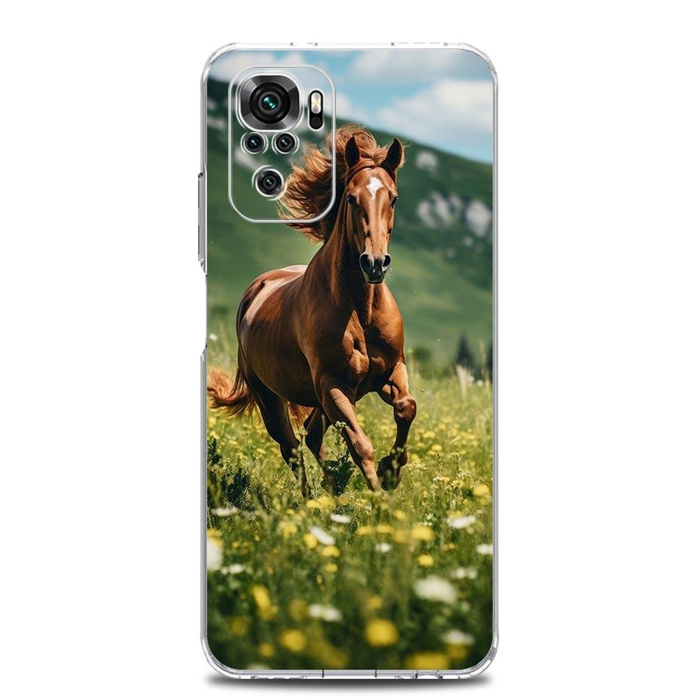 Phone Case For Xiaomi Redmi Note 15 14 13 12 4G 10 11 Pro Plus 5G 14C 13C 12C 10C Cover Beautiful Elegant Brown Horses