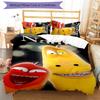 3pcs Custom Name Cartoon Larva Bedding Set Duvet Cover Closure Includes 1 Duvet Cover & 2 Pillowcases for All Seasons Bedroom Decor