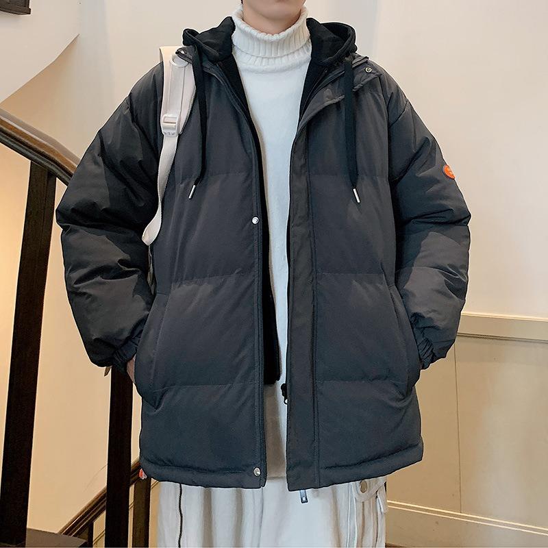 Winter Fake Two-piece Coat Men's New Cotton-padded Coat Loose and Thickened Cotton-padded Jacket Trendy Brand Fattened Large-size Cotton-padded Jacket