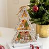Christmas Decorations DIY Handmade House Luminous Wooden Ornaments Christmas Tree Snowman Atmosphere Pendant Send Light String