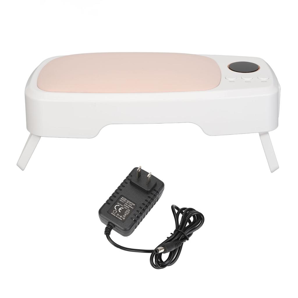 Nail Arm Rest UV LED Lamp Folding PU Padded Hand Pillow 24pcs Light Chips UV Gel Nail Dyer 100‑240V