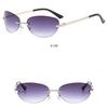 Women's Sunglasses Sun Protection UV Protection Fashion Retro Y2g Future Sense Frameless Oval Sunglasses Street Shot Stylish Glasses