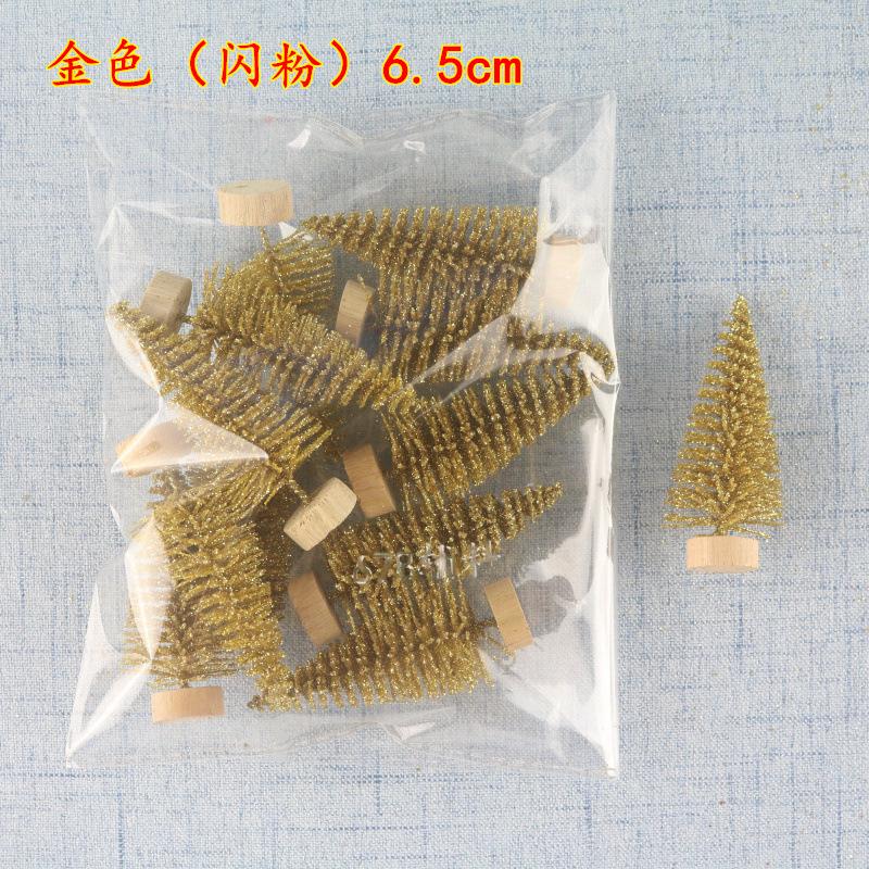 12 Mini-Weihnachtsbäume zum Selbermachen (4,2 cm), künstliche Kiefern, Mini-Sisal-Flaschenbürsten, weißer Weihnachtsbaum, Weihnachtsmann, Schnee, Frost, Hausdekoration