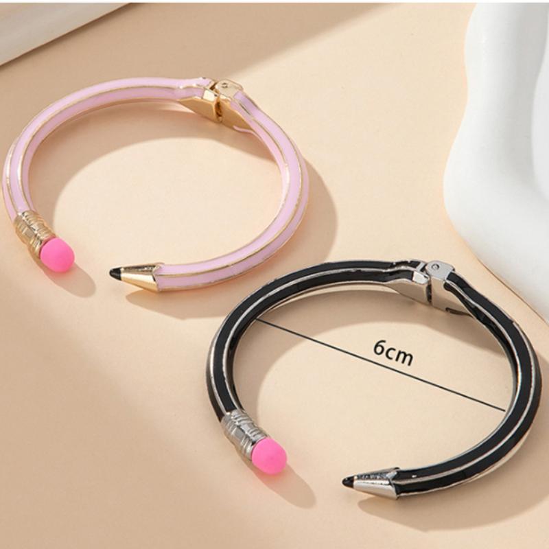 Japanese and Korean Minimalist Pencil Bracelet with Sweet Artistic Design, Perfect Gift for Teachers' Day or Party Accessories