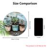 Rust Stains Succulent Bonsai Wooden Sign - Gardening Succulent Round Sign for Front Door, Porch, Fence Hanging Decor - Ideal Home Hanging Ornament