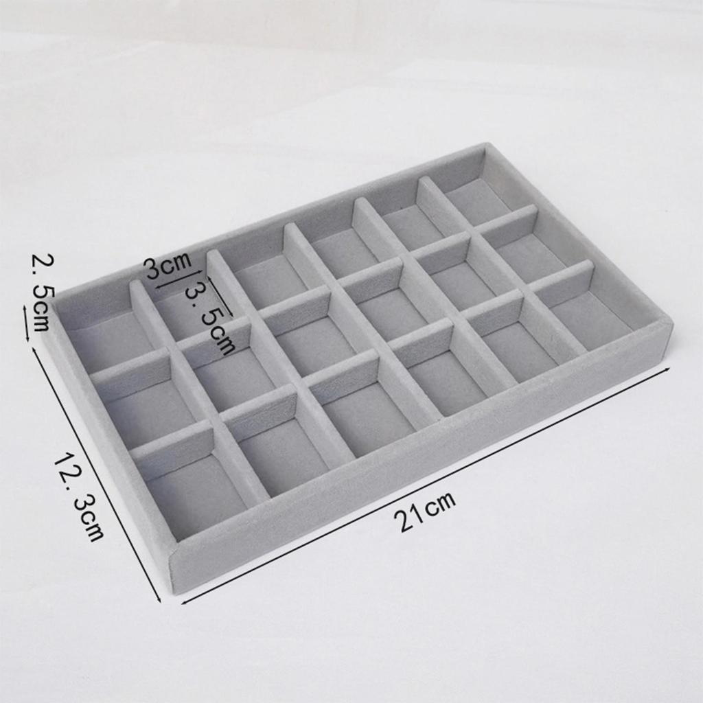 4 Pieces Jewelry Tray Organizer, Insert Divider Durable Storage Container Display Trays for Day Gift