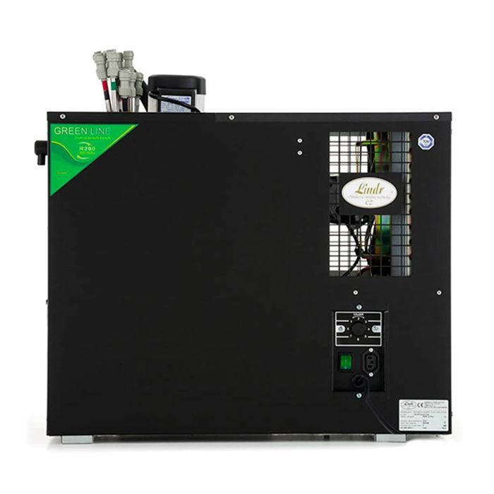 Sistema di spillatura birra AS-200, 4 linee, refrigeratore a passaggio diretto e immersione sottobanco, Green Line, 200 L/h a 10°C