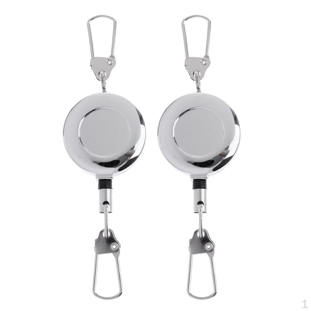 

2 шт. Ретрактор для нахлыстовой рыбалки, выдвижной, с тросиком, инструменты, брелок