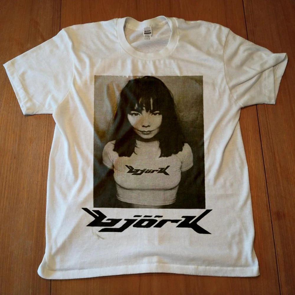 Bjork Debut White Tshirt Retro Classic Style Unisex Tshirt