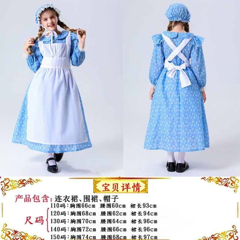 Alice In Wonderland Costume Dress Girls Long Sleeve Cottagecore Lolita Outfit Halloween Party Cosplay