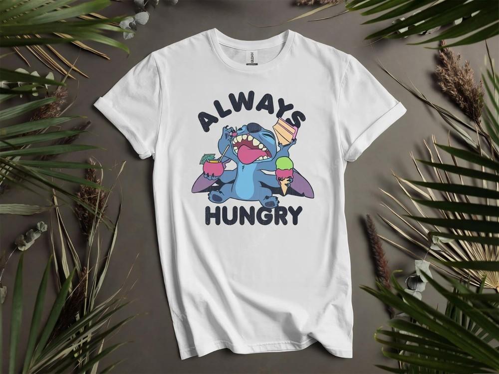 

Stitch Always Hungry T-shirt T shirt Men Women Unisex Tshirt L203 L