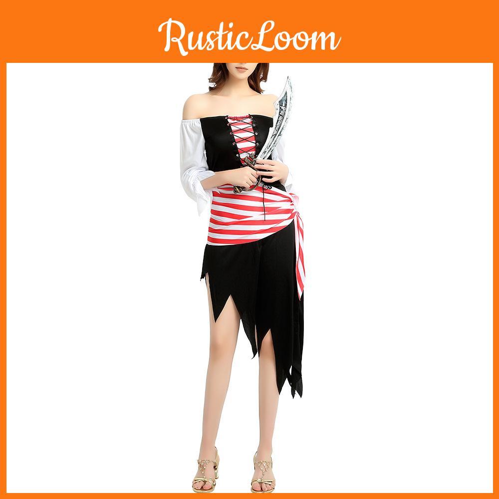 Stunning Women's Pirate Roleplay Costume In Elegant Design For Halloween Celebrations