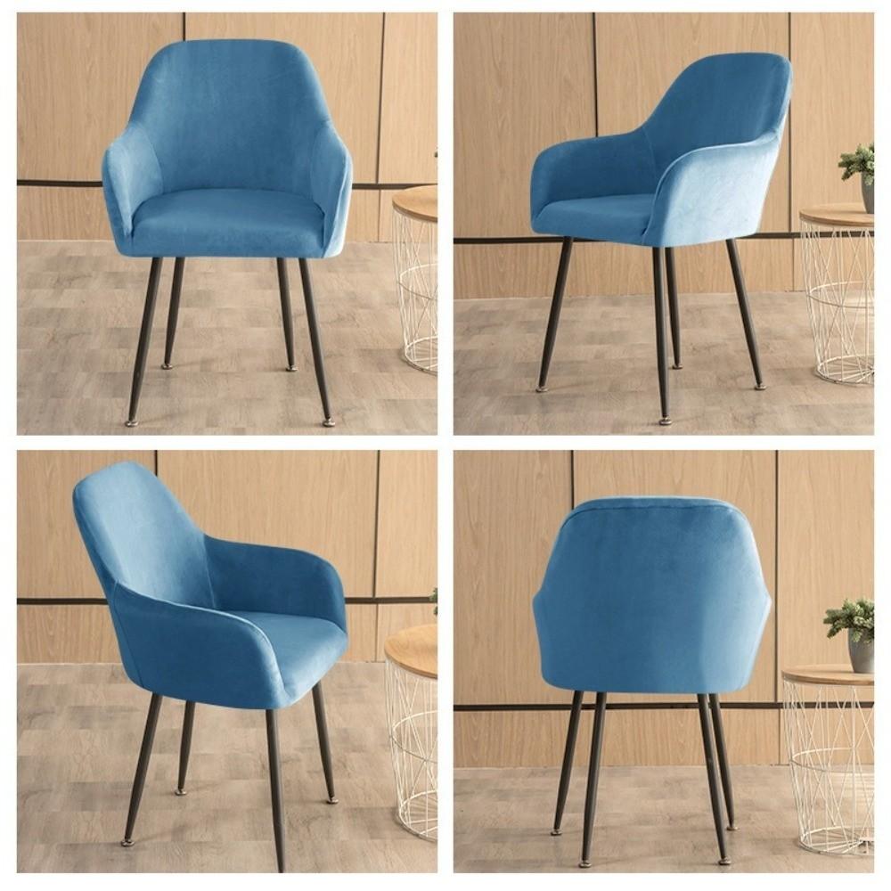Soft Velvet Dining Chair Cover Elastic Washable Chair Slipcover Warm Seat Anti-slip High Armchair Cover