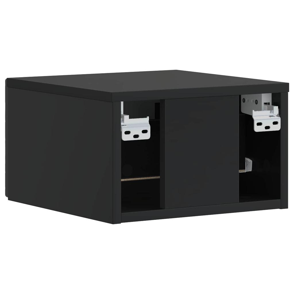 Wall Mounted Side Table Black 34.5 x 33 x 20 cm