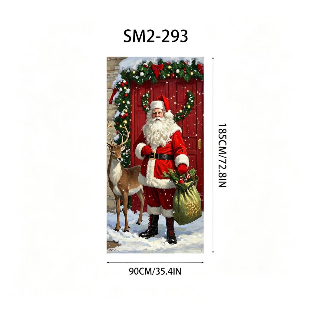 Santa Claus Christmas Hanging Cloth Background Decoration