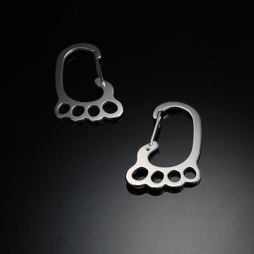 Stainless Steel Key Chain, Keychain Quick Release, Stainless Steel Keychain Carabiner with Multiple Rings