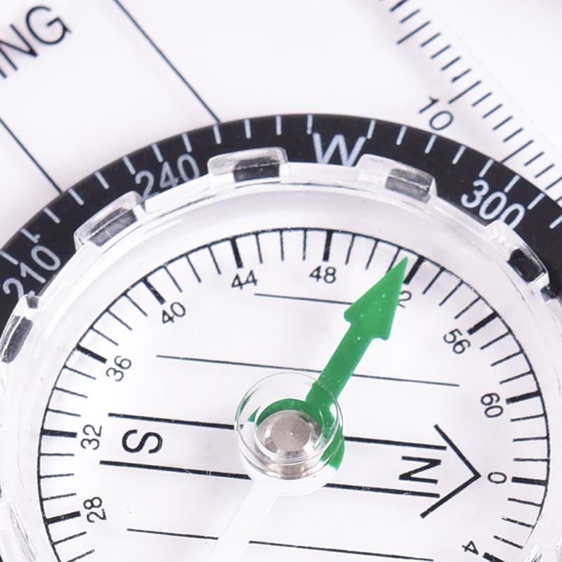 1Pc Outdoor Hiking Camping Compass Map Scale Ruler Multifunctional Equipment