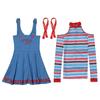 [SCLYX] Child's Play Chucky Cosplay Costume for Adults (Women's) - Chucky Costume, Child's Play Cosplay, Halloween Cosplay, Horror, Event Costume, Par