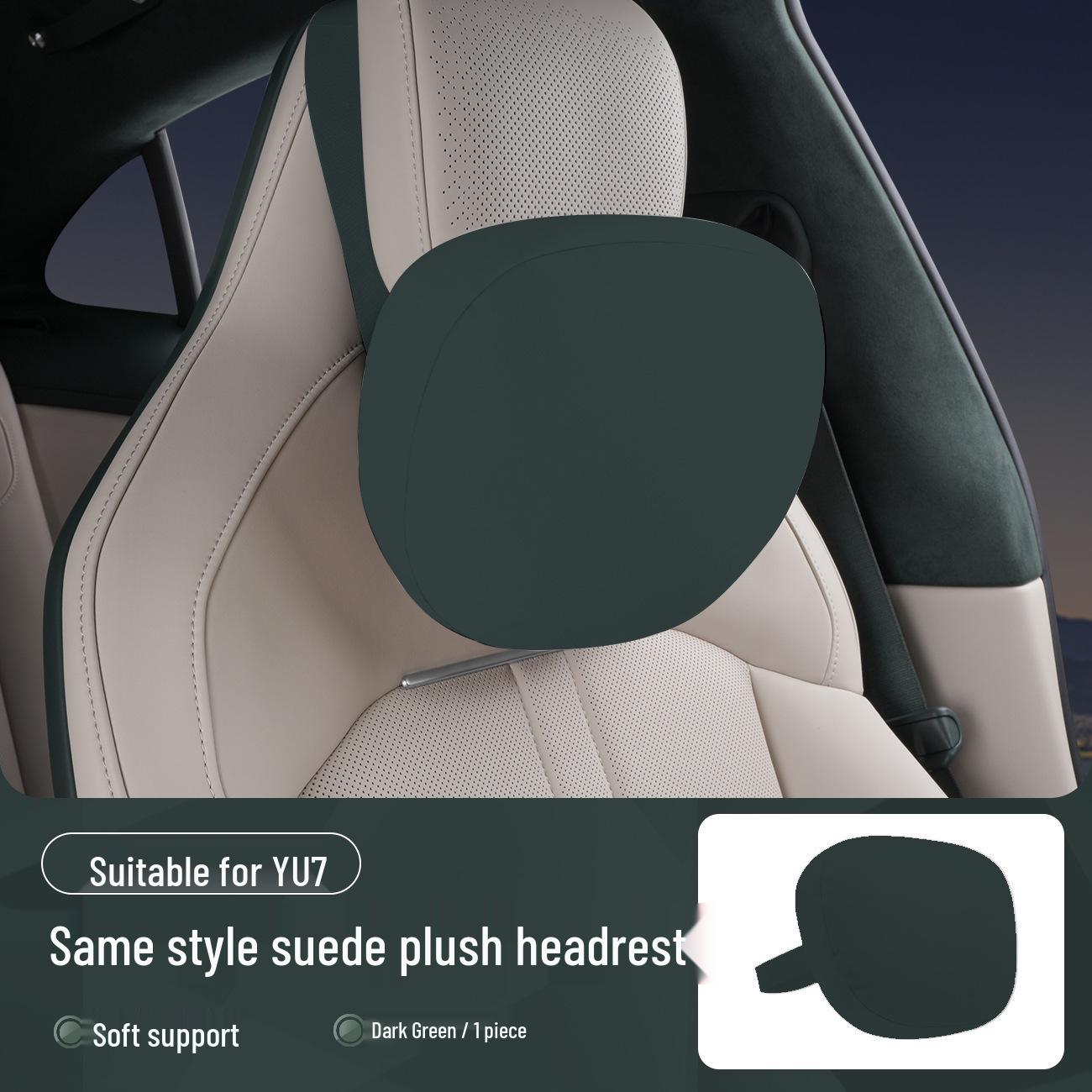 Xiaomi YU7 Car Headrest Neck Protection Suede Pillow - Car Interior Accessory