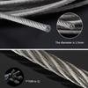 Stainless Steel Wire Rope with Safety Hook Heavy Duty Picture Hanging Hardware Metal Frame Hangers Load Bearing Suspension High Fast Delivery